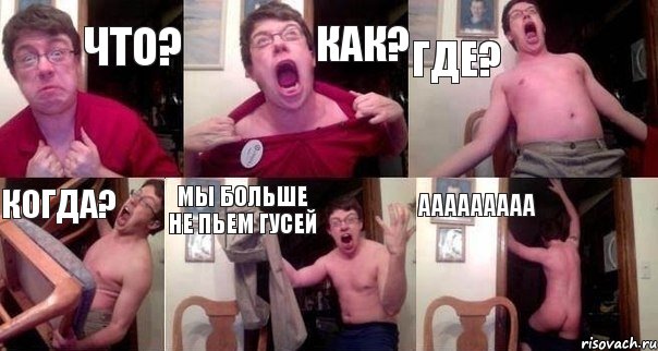 что? как? где? когда? мы больше не пьем гусей ааааааааа