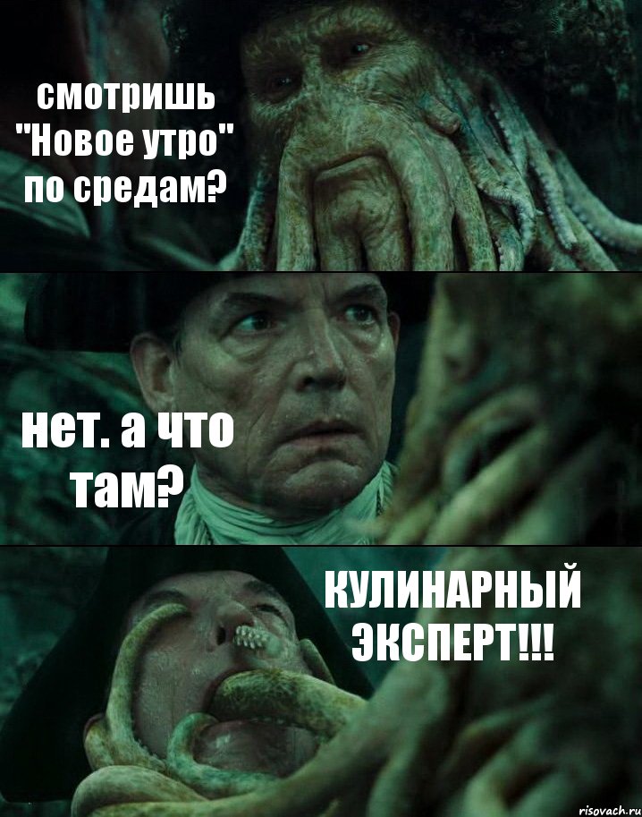 смотришь "Новое утро" по средам? нет. а что там? КУЛИНАРНЫЙ ЭКСПЕРТ!!!, Комикс Пираты Карибского моря