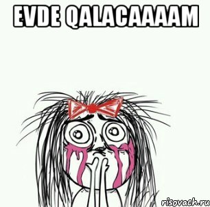 evde qalacaaaam , Мем Плачущая девочка