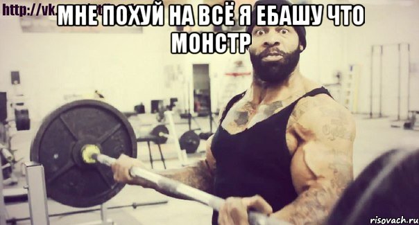 мне похуй на всё я ебашу что монстр 