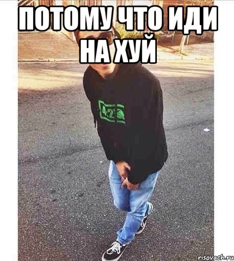 ПОТОМУ ЧТО ИДИ НА ХУЙ , Мем Потому что иди на хуй
