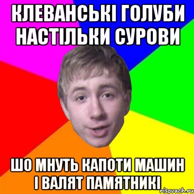 клеванські голуби настільки сурови шо мнуть капоти машин і валят памятникі, Мем Потому что я модник