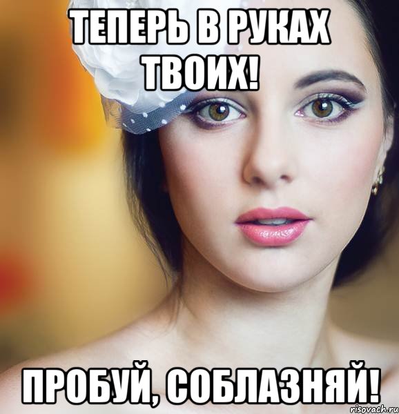 теперь в руках твоих! пробуй, соблазняй!