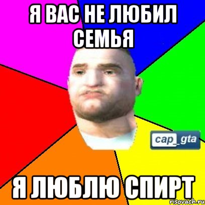я вас не любил семья я люблю спирт