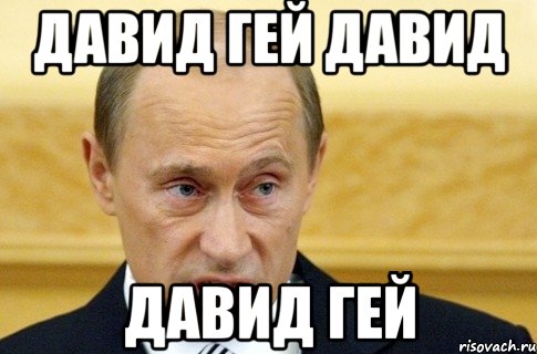 ДАВИД ГЕЙ ДАВИД ДАВИД ГЕЙ, Мем путин