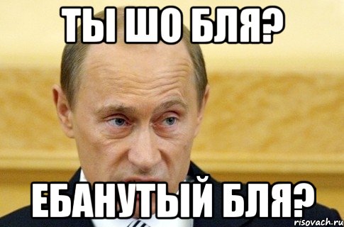 Ты шо бля? Ебанутый бля?, Мем путин