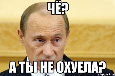 Чё? а ты не охуела?, Мем путин