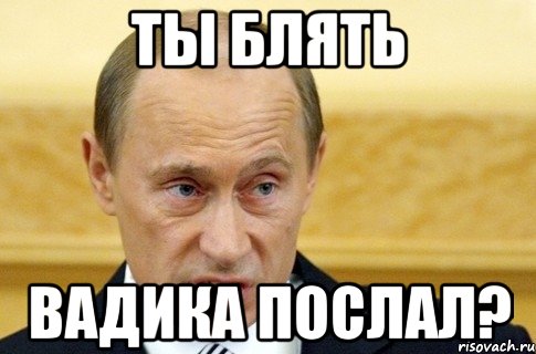 Ты блять вадика послал?, Мем путин