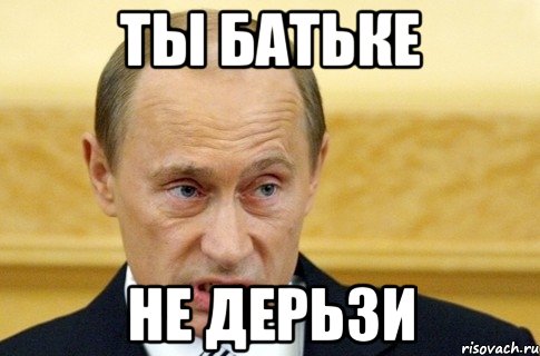 ты батьке не дерьзи, Мем путин