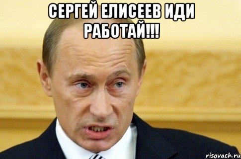 СЕРГЕЙ ЕЛИСЕЕВ ИДИ РАБОТАЙ!!! , Мем путин