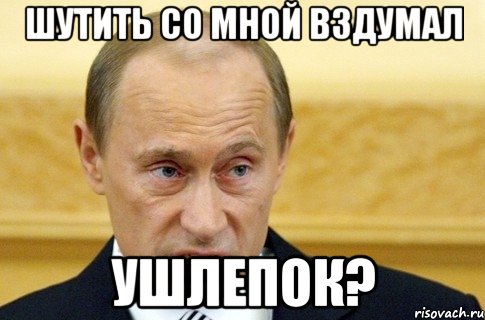 Шутить со мной вздумал Ушлепок?, Мем путин