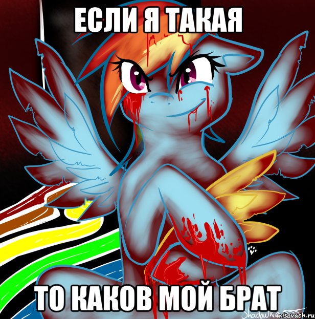 если я такая то каков мой брат, Мем RAINBOW FACTORY DASH