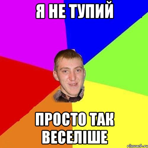 я не тупий просто так веселіше