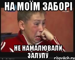 на моїм заборі не намалювали залупу