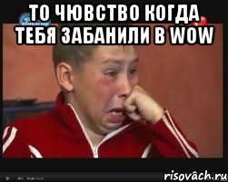 То чювство когда тебя забанили в wow 