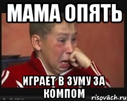 МАМА ОПЯТЬ ИГРАЕТ В ЗУМУ ЗА КОМПОМ, Мем  Сашок Фокин