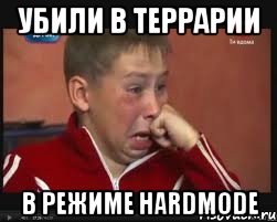 Убили в Террарии В режиме HARDMODE, Мем  Сашок Фокин