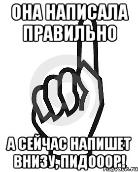 Она написала правильно А сейчас напишет внизу, пидооор!, Мем Сейчас этот пидор напишет хуйню