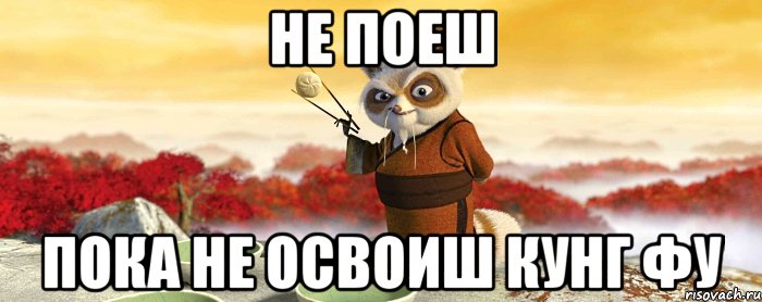 Не поеш Пока не освоиш кунг фу