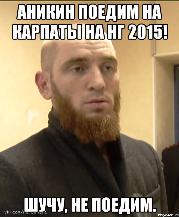 Аникин поедим на Карпаты на НГ 2015! Шучу, не поедим., Мем Шучу