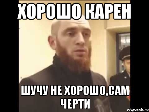 Хорошо Карен Шучу не хорошо,сам черти, Мем Шучу