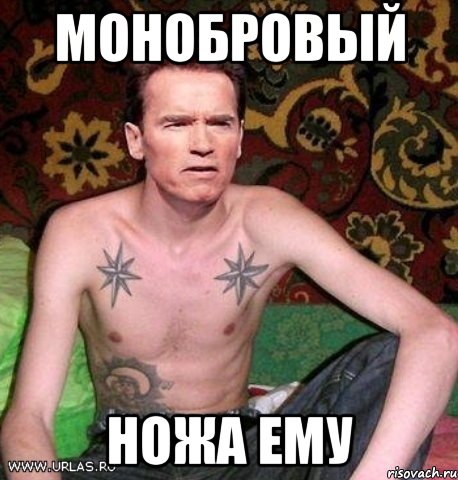 монобровый ножа ему