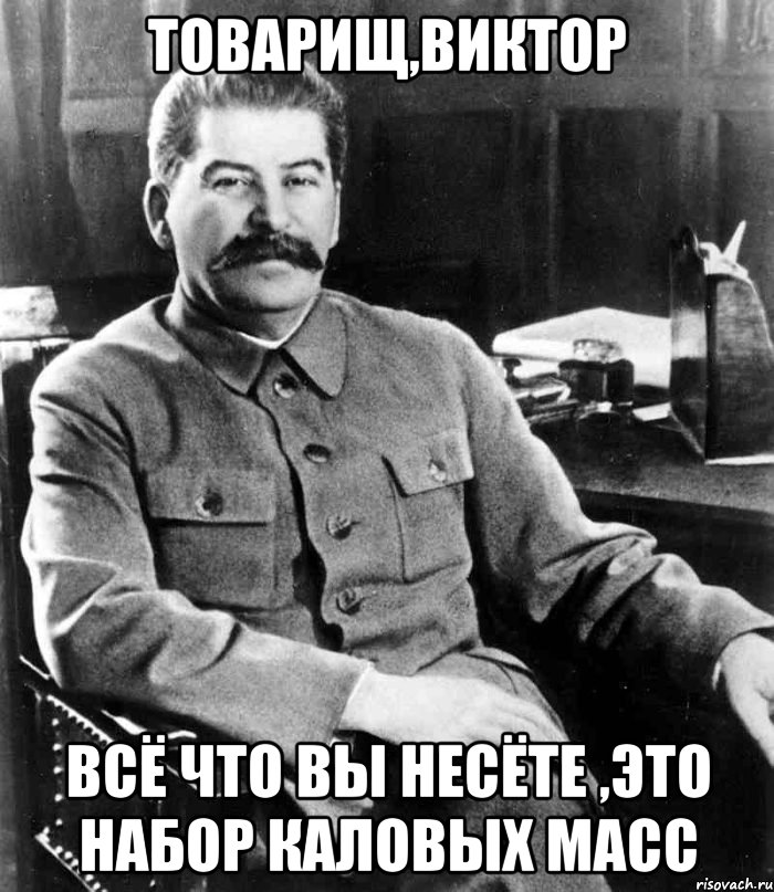 товарищ,Виктор всё что вы несёте ,это набор каловых масс, Мем  иосиф сталин