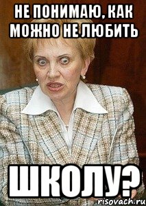 Не понимаю, как можно не любить ШКОЛУ?