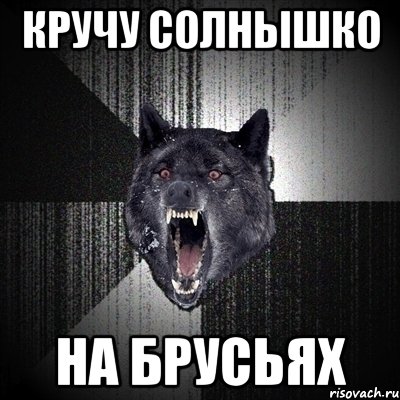 Кручу солнышко На брусьях, Мем Сумасшедший волк