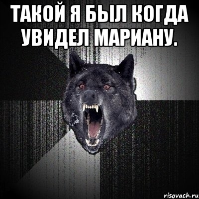 Такой Я был когда увидел Мариану. , Мем Сумасшедший волк