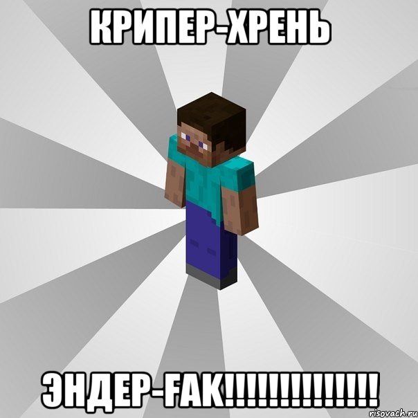 крипер-хрень эндер-FAK!!!!!!!!!!!!!!, Мем Типичный игрок Minecraft