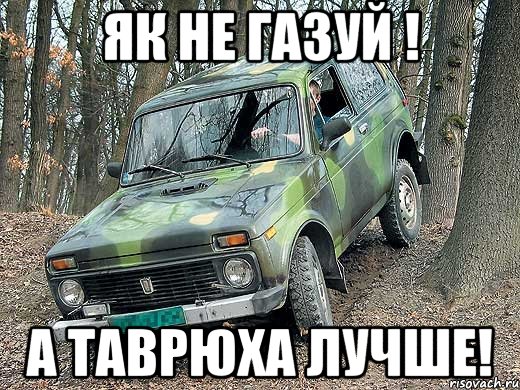 Як не газуй ! А таврюха лучше!