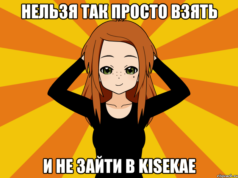 нельзя так просто взять и не зайти в kisekae, Мем Типичный игрок кисекае