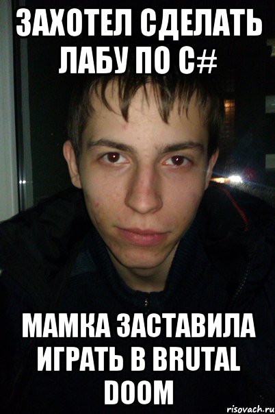 Захотел сделать лабу по С# Мамка заставила играть в Brutal DOOM