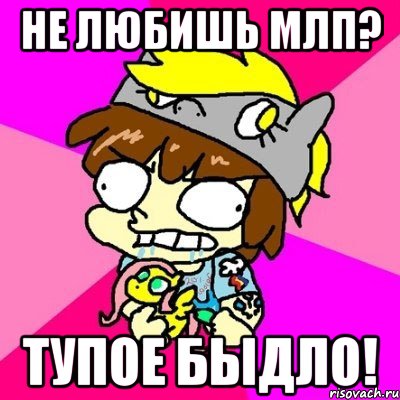 Не любишь млп? тупое быдло!