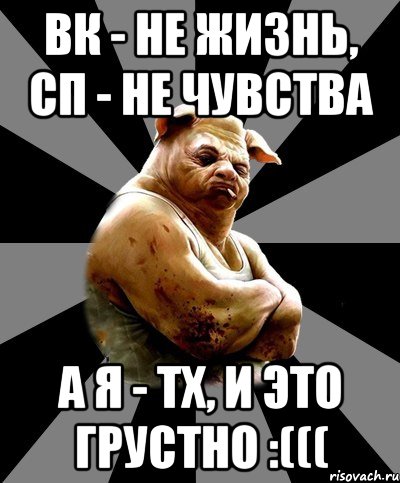 вк - не жизнь, сп - не чувства а я - тх, и это грустно :(((