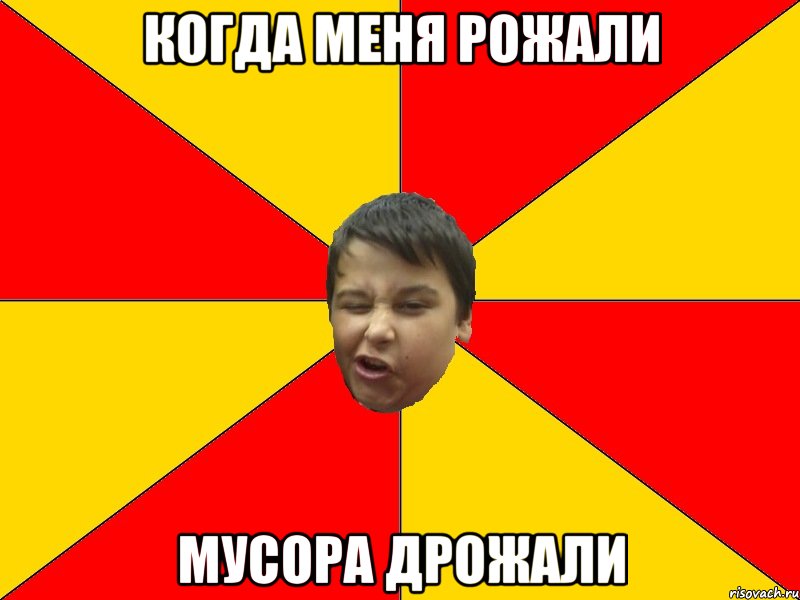 КОГДА МЕНЯ РОЖАЛИ МУСОРА ДРОЖАЛИ