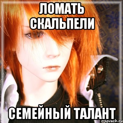 ломать скальпели семейный талант