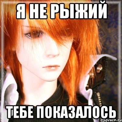я не рыжий тебе показалось