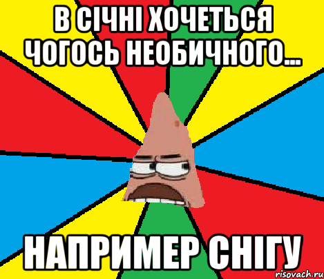 В січні хочеться чогось необичного... Например снігу