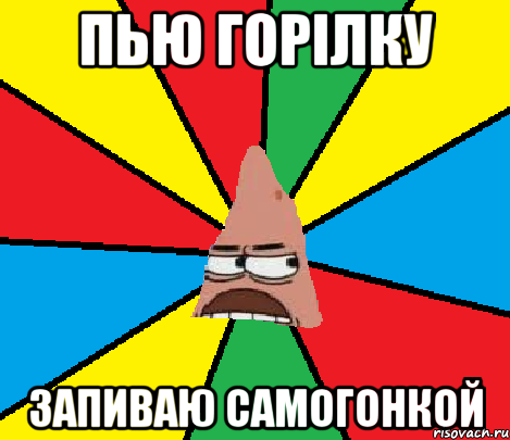 Пью горілку Запиваю самогонкой