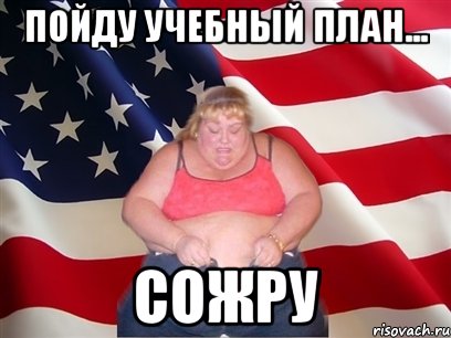 пойду учебный план... сожру, Мем Толстая американка