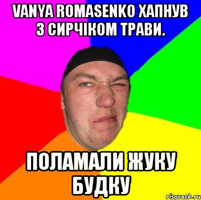 Vanya Romasenko Хапнув з Сирчіком трави. Поламали жуку будку