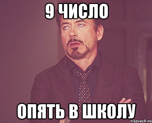 9 число опять в школу, Мем твое выражение лица