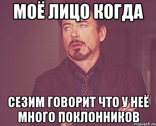 МОЁ ЛИЦО КОГДА СЕЗИМ ГОВОРИТ ЧТО У НЕЁ МНОГО ПОКЛОННИКОВ, Мем твое выражение лица