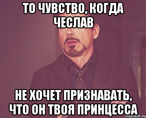 ТО ЧУВСТВО, КОГДА ЧЕСЛАВ НЕ ХОЧЕТ ПРИЗНАВАТЬ, ЧТО ОН ТВОЯ ПРИНЦЕССА, Мем твое выражение лица