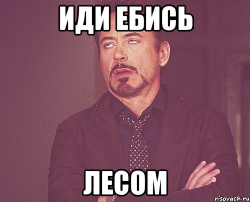 ИДИ ЕБИСЬ ЛЕСОМ, Мем твое выражение лица