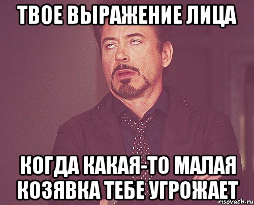 Твое выражение лица когда какая-то малая козявка тебе угрожает, Мем твое выражение лица