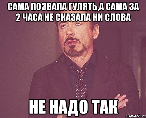 Сама позвала гулять,а сама за 2 часа не сказала ни слова НЕ НАДО ТАК, Мем твое выражение лица