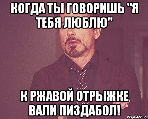 когда ты говоришь "я тебя люблю" к ржавой отрыжке вали пиздабол!, Мем твое выражение лица